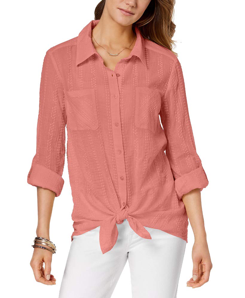 Style & Co Tie Front Shirt