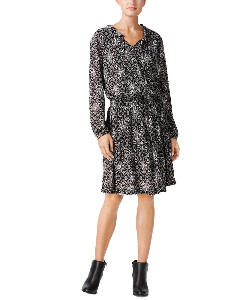 Style & Co Printed Peasant Dress