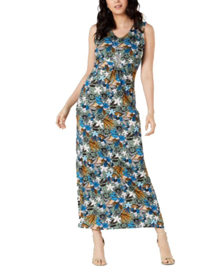 Petite Sleeveless V-Neck Maxi Dress