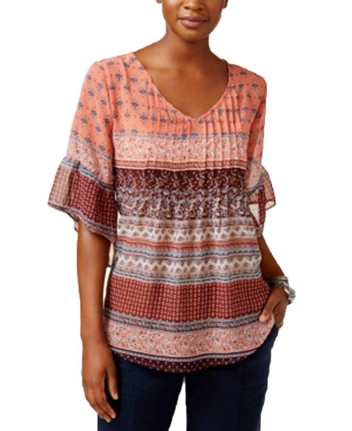 Style & Co Pintucked Peasant Top