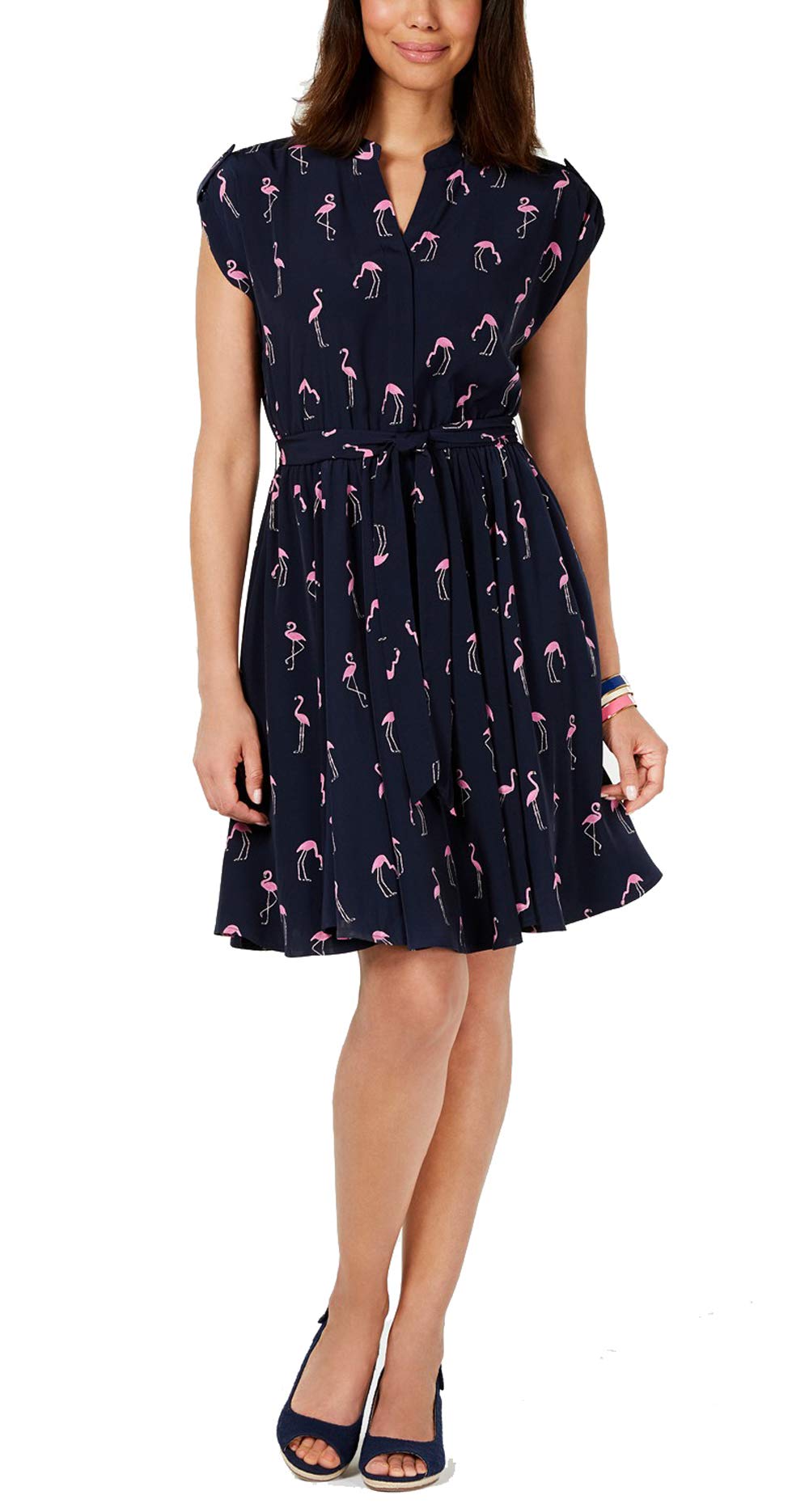 Belted Printed Dress