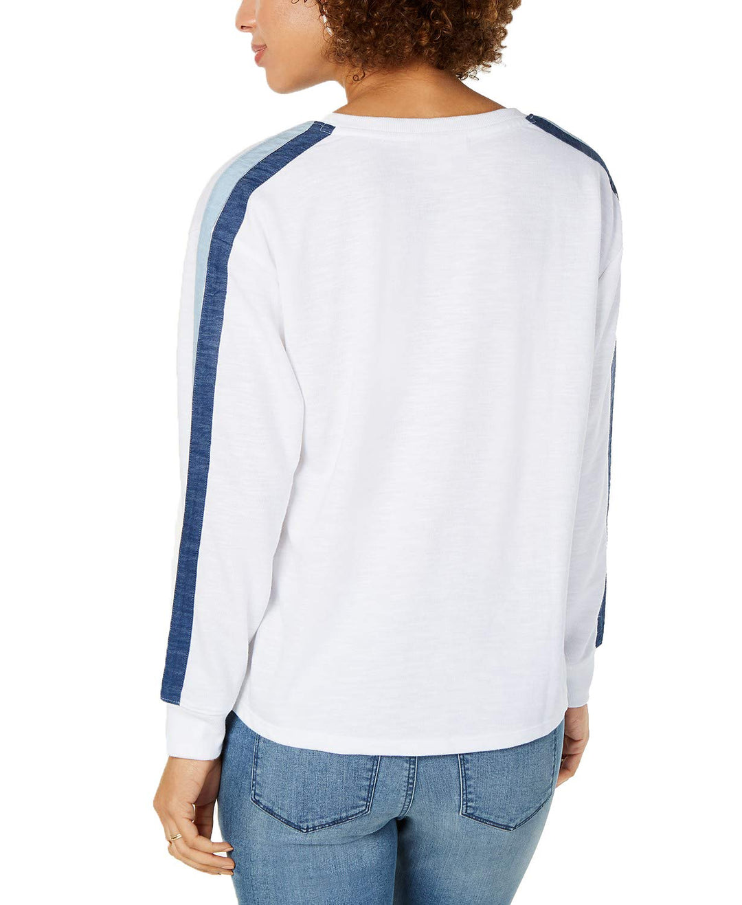 Style & Co Striped Sleeve Sweatshirt