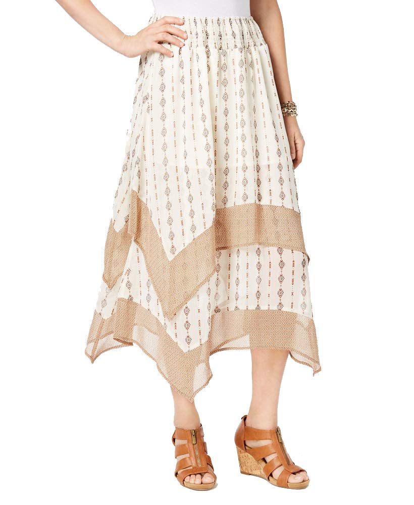 Style & Co Printed Tiered Comfort Waist Skirt