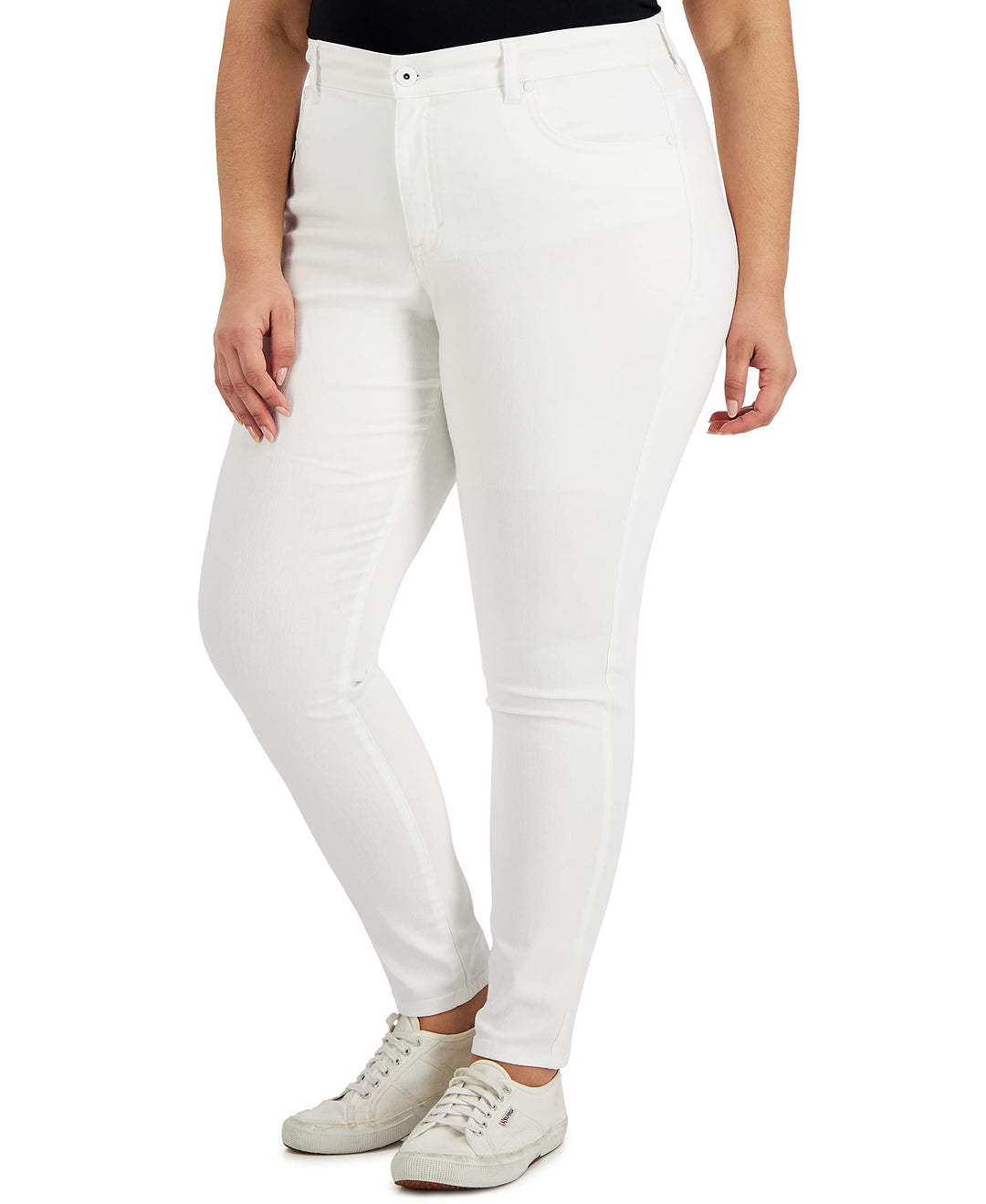 Style & Co Plus Size Printed High Rise Skinny Ankle Jeans