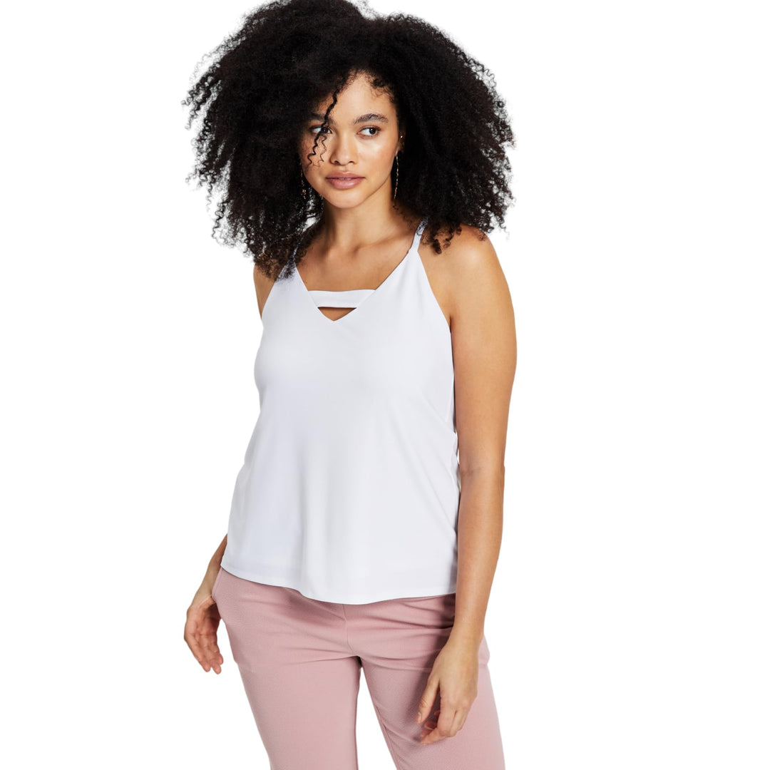 Bar III Zip Back Halter Top