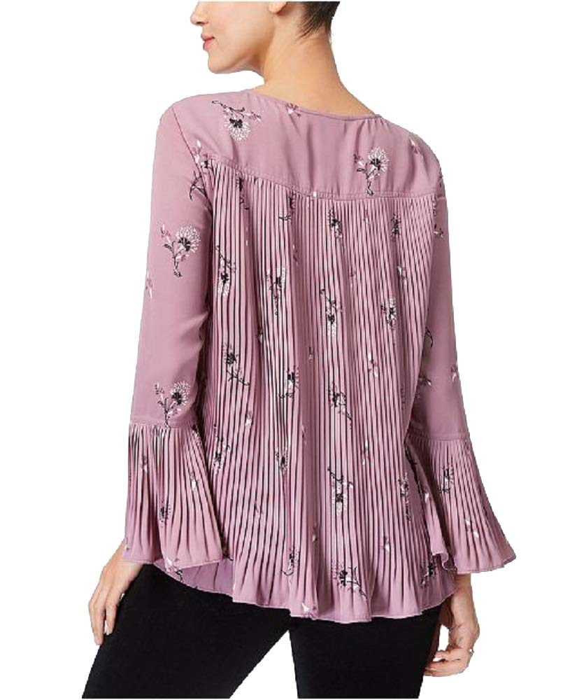 Style & Co Pleated Bell Sleeve Blouse