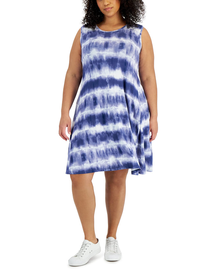 Style & Co Plus Size Tie Dyed Flip Flop Dress