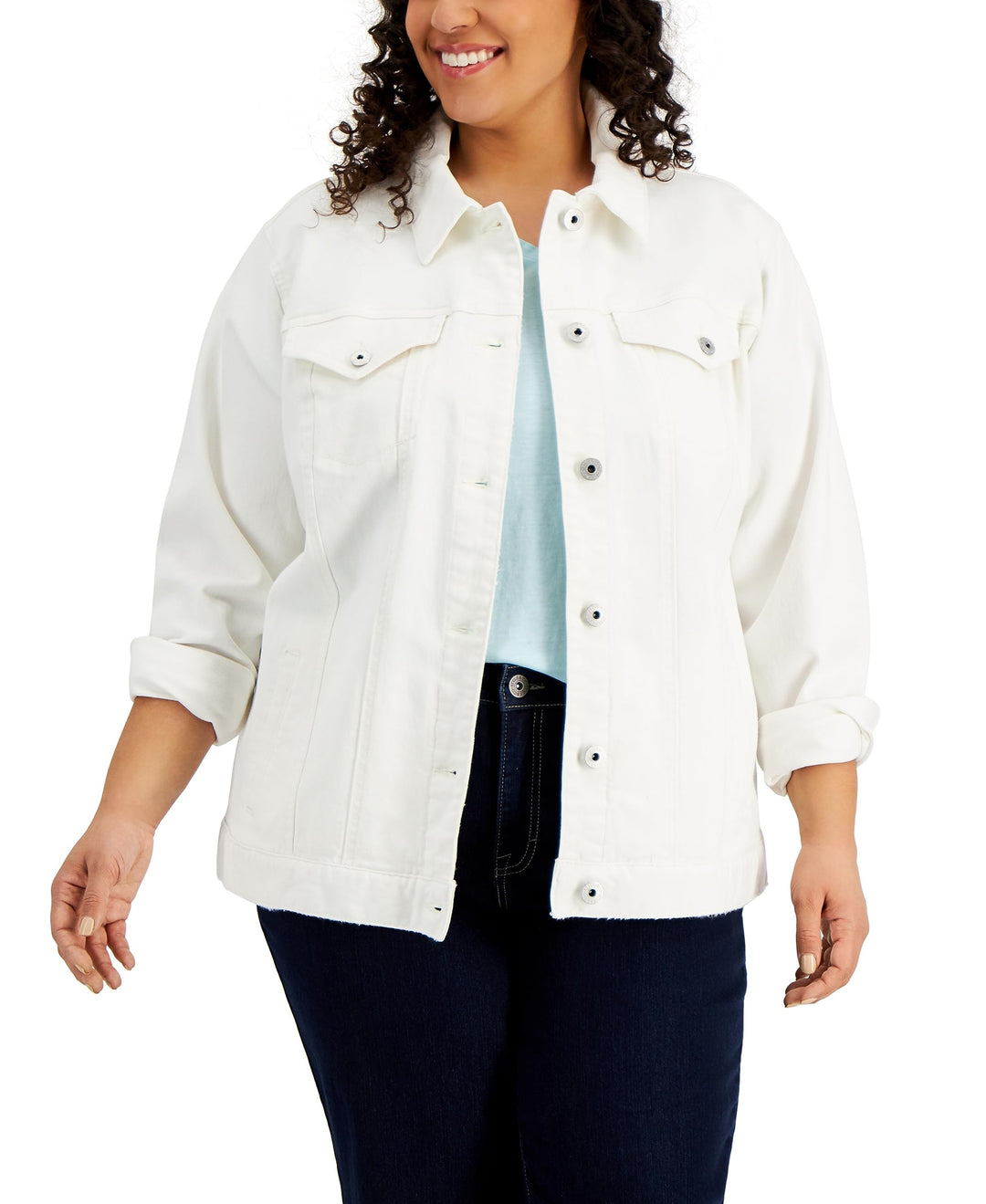 Style & Co Plus Size Denim Trucker Jacket