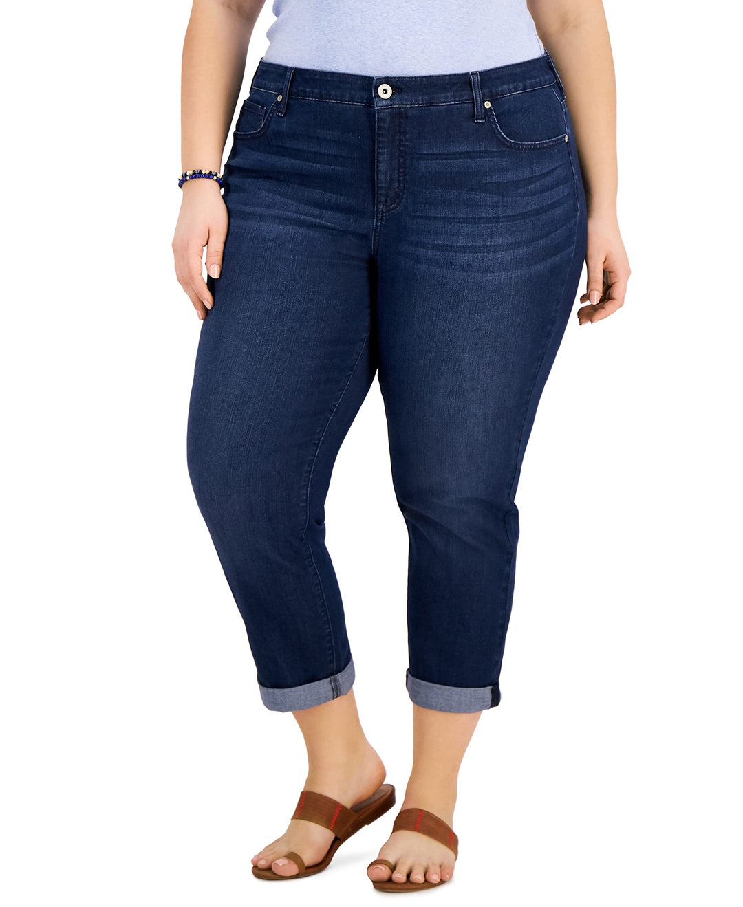 Style & Co Plus Size Curvy Fit Boyfriend Jeans