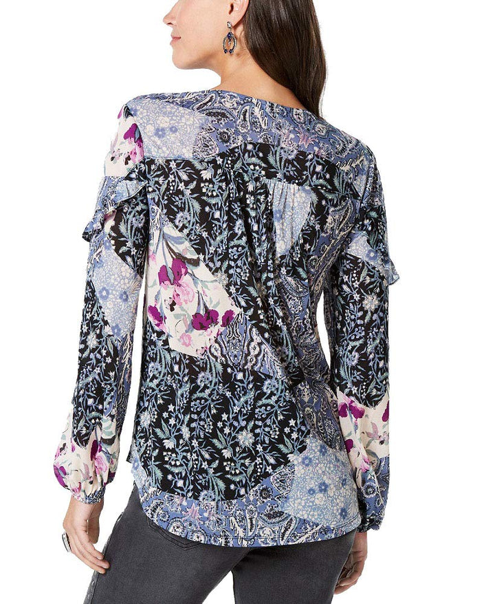 Style & Co Printed Prairie Top