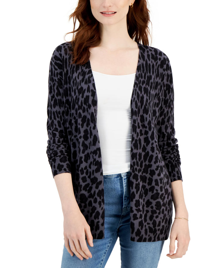 Style & Co Womens Printed Cardigan