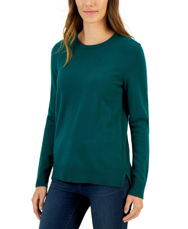 Style & Co Womens Long Sleeve Crewneck Sweater