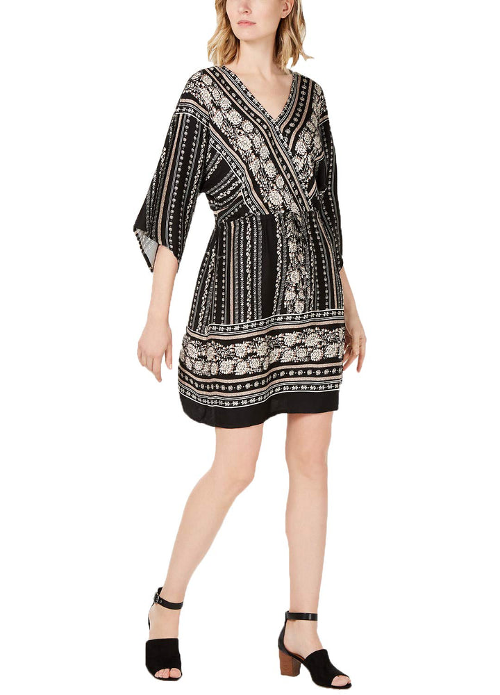 Style & Co Printed V Neck Dress