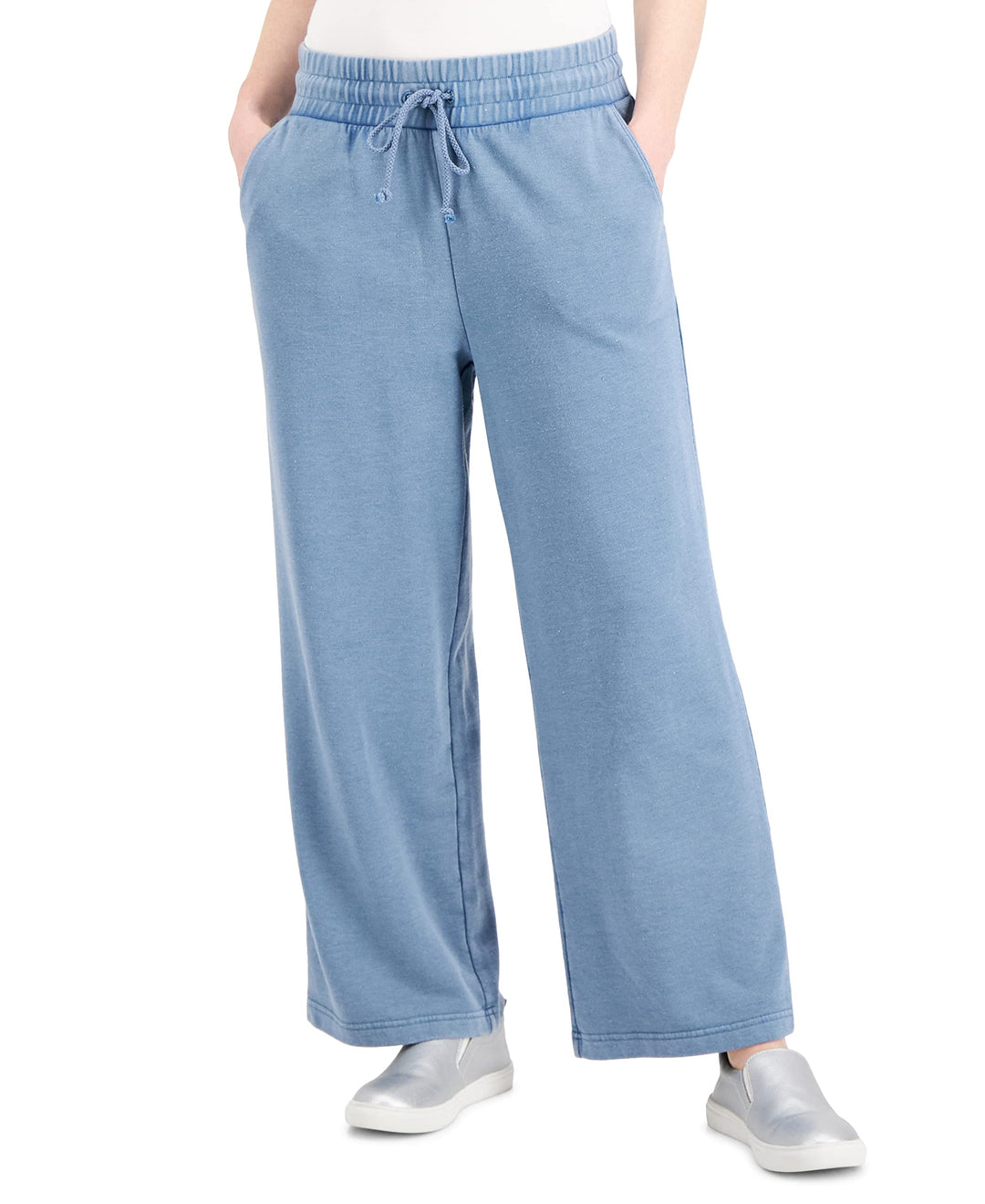 Style & Co Plus Size Solid Wide Leg Sweatpants