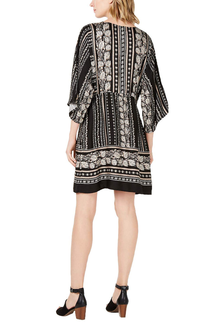 Style & Co Printed V Neck Dress