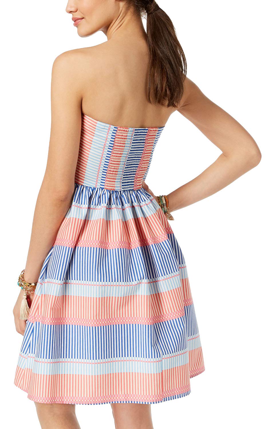 Be Bop Juniors Strapless Fit Flare Shirtdress