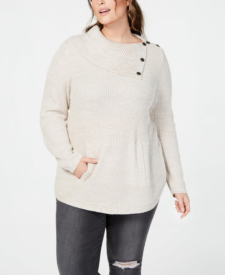 Style & Co Plus Size Envelope Neck Sweater