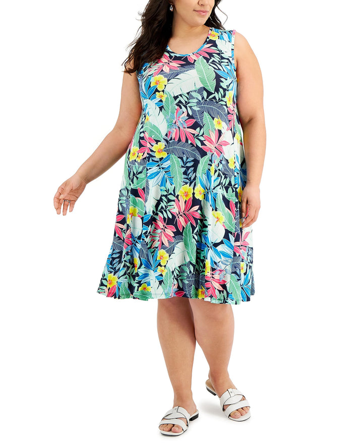 Style & Co Plus Size Printed Flop Dress