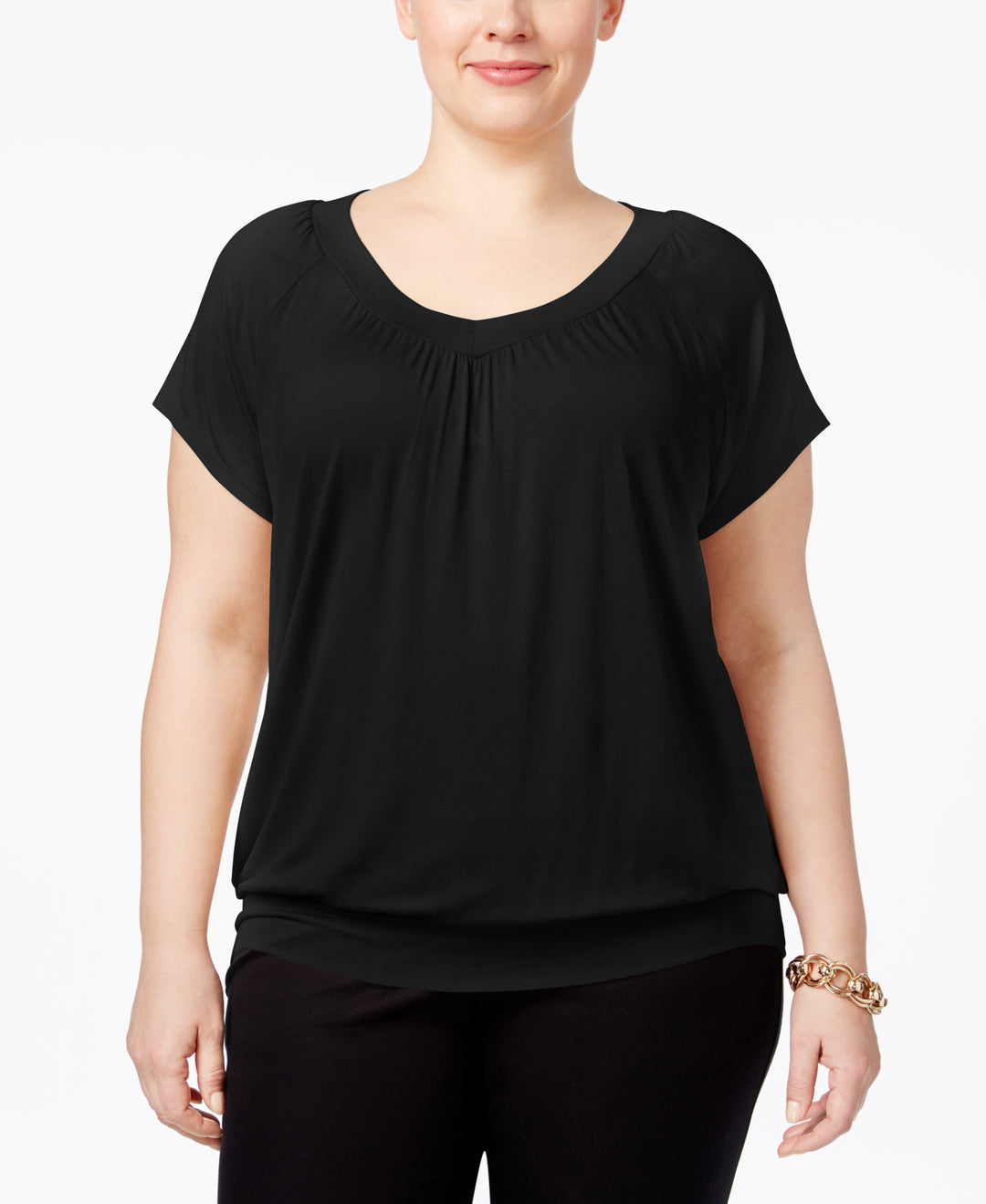 Plus Size Blouson Top