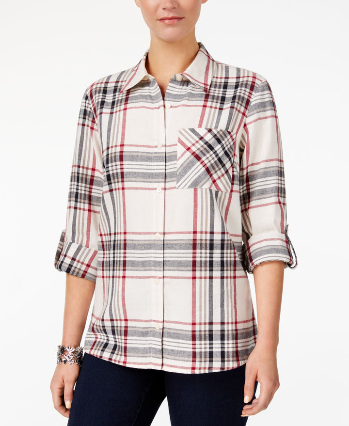 Style & Co Plaid One Pocket Shirt