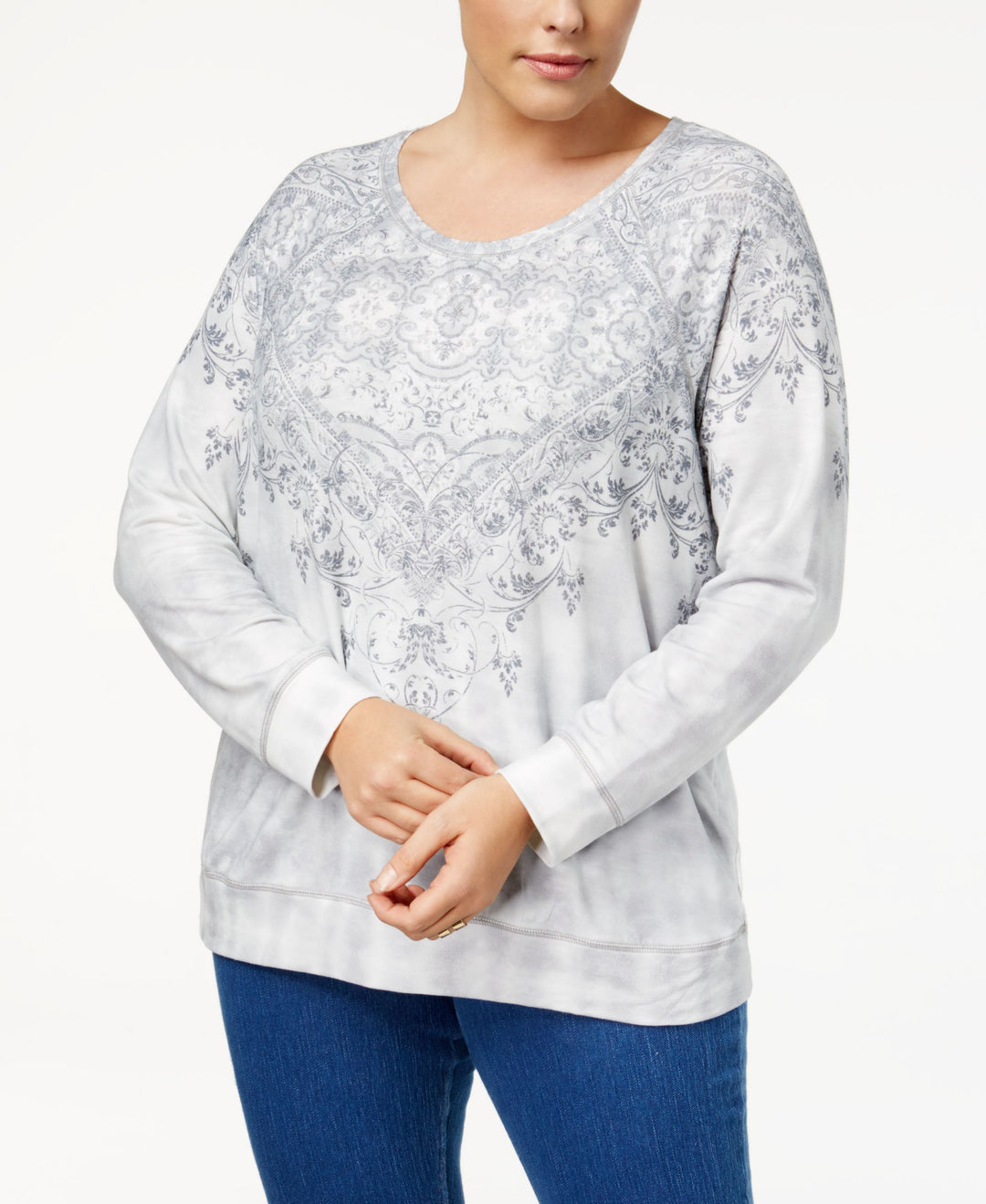 Style & Co Plus Size Printed Top