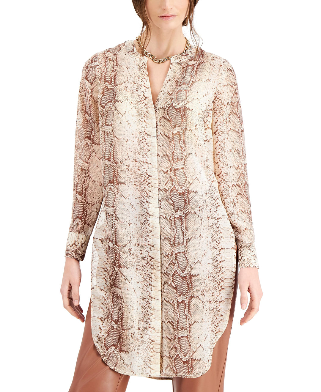 Bar III Petite Animal Print Tunic