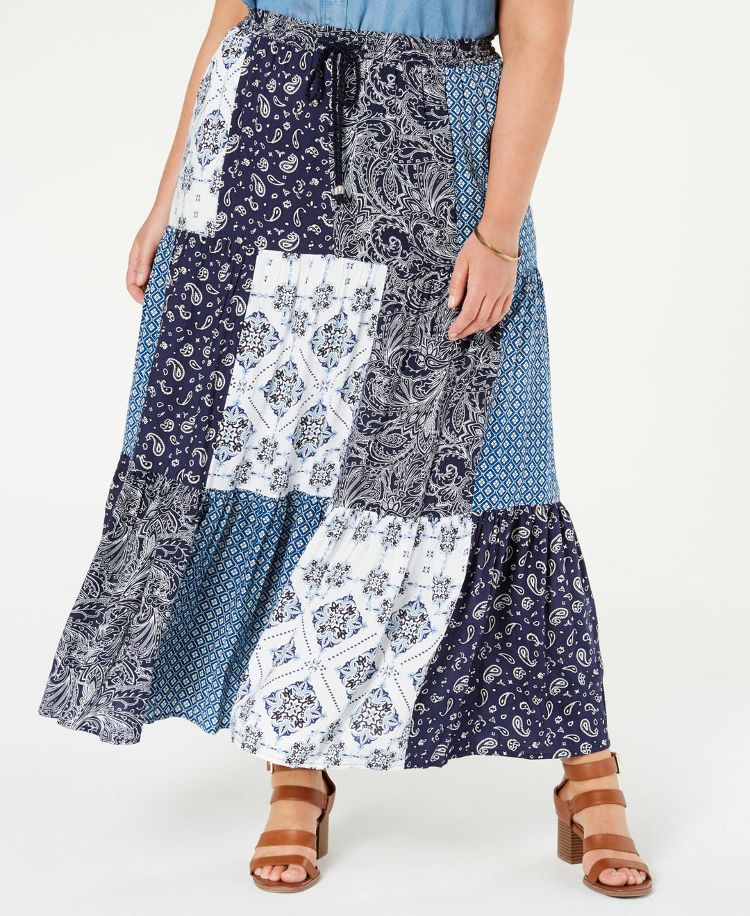 Style & Co Plus Size Bandana Maxi Skirt