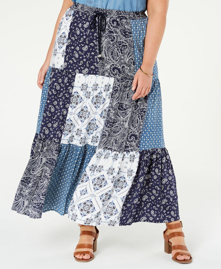 Style & Co Plus Size Bandana Maxi Skirt