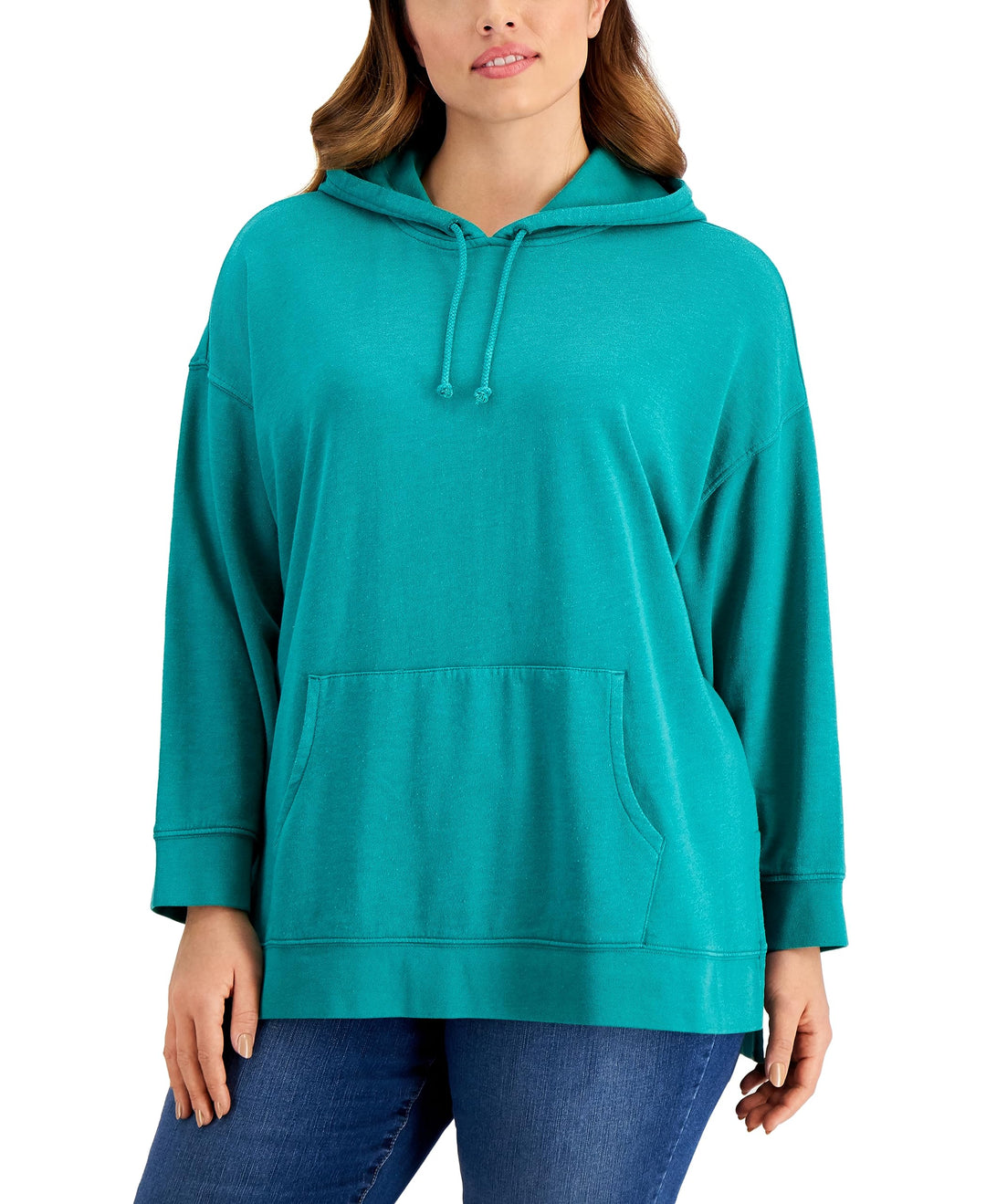 Style & Co Plus Size Solid Oversized Hoodie