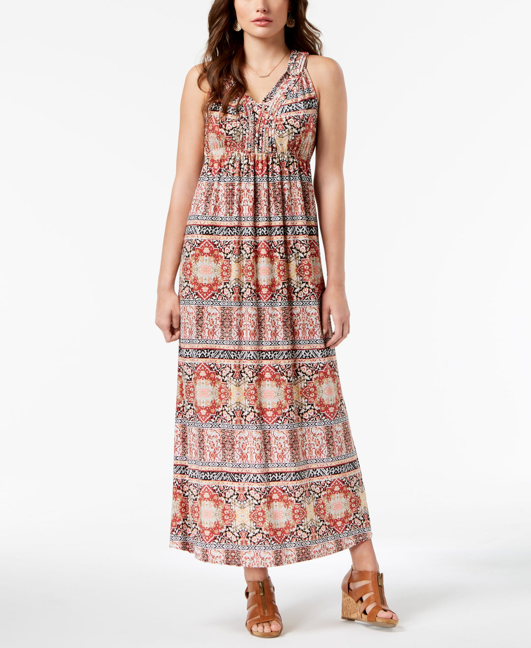 Style & Co Printed Maxi Dress