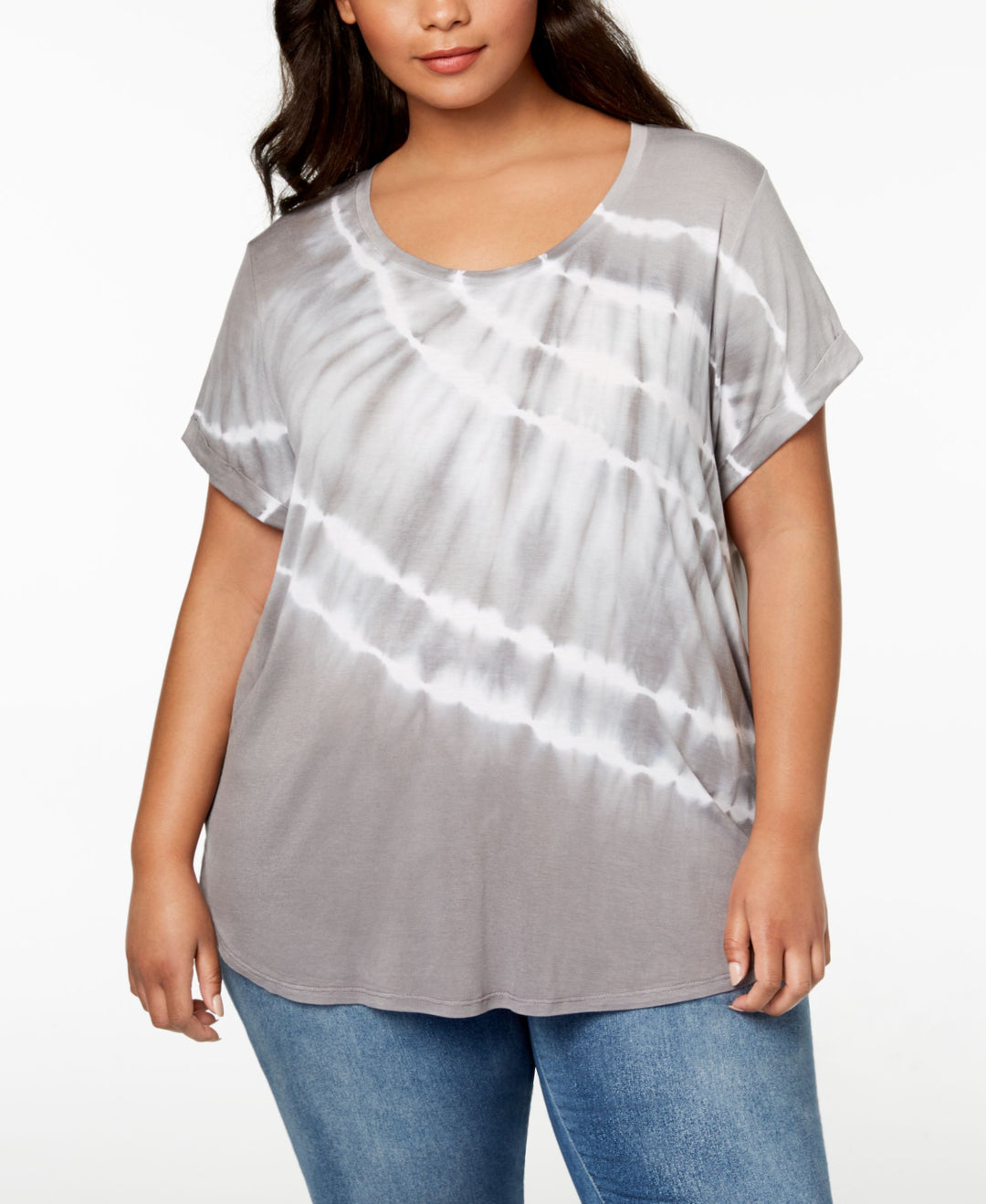 Style & Co Plus Size Tie Dyed Top
