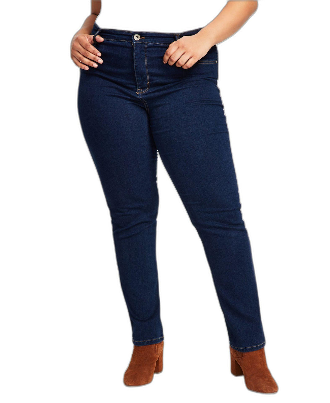 Style & Co Plus Size High Rise Natural Straight Jeans