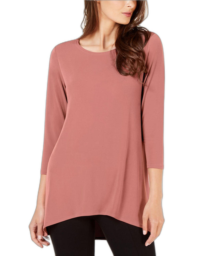 Women's 3/4 Sleeve High-Low Tunic