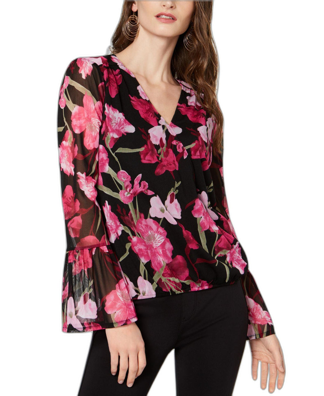Bell Sleeve Surplice Top