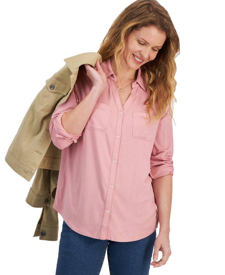 Women's Button-Down Knit Shirt