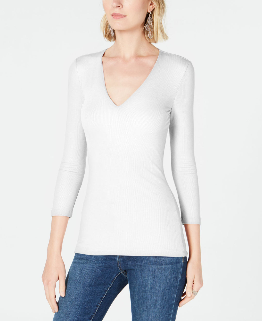 Petite V Neck Top