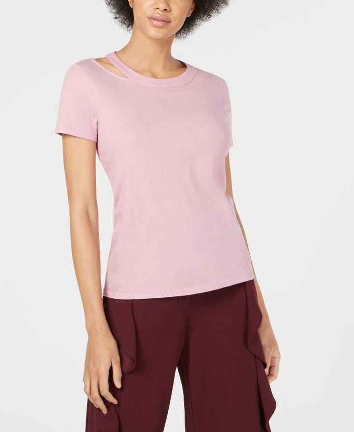 Cotton Cutout-Neck Top