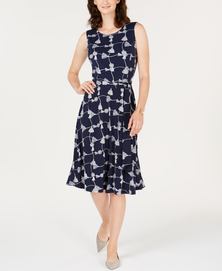 Charter Club Printed Fit Flare Dress