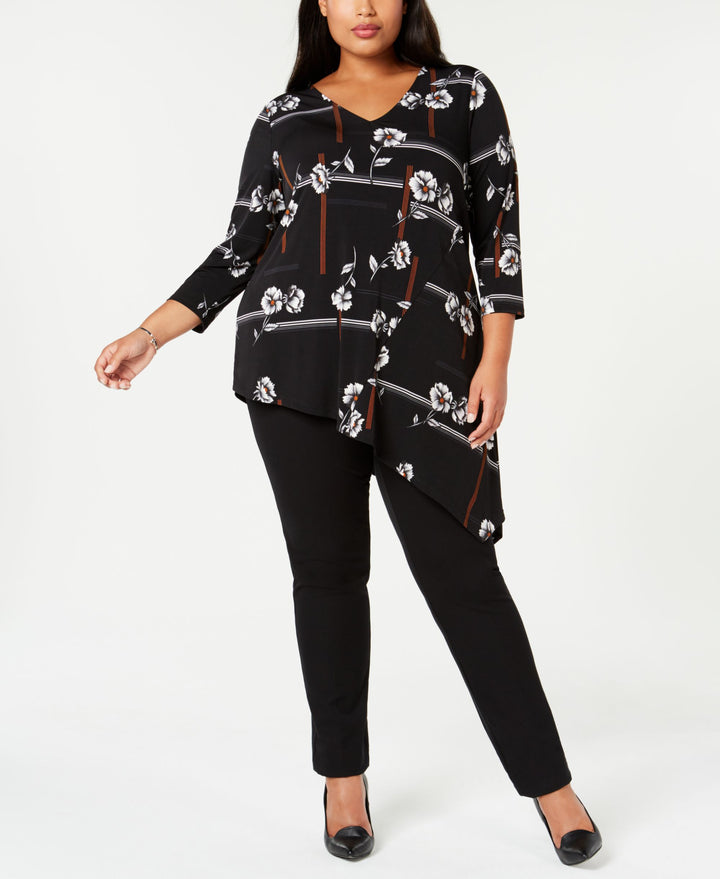 Alfani Plus Printed High Low Tunic