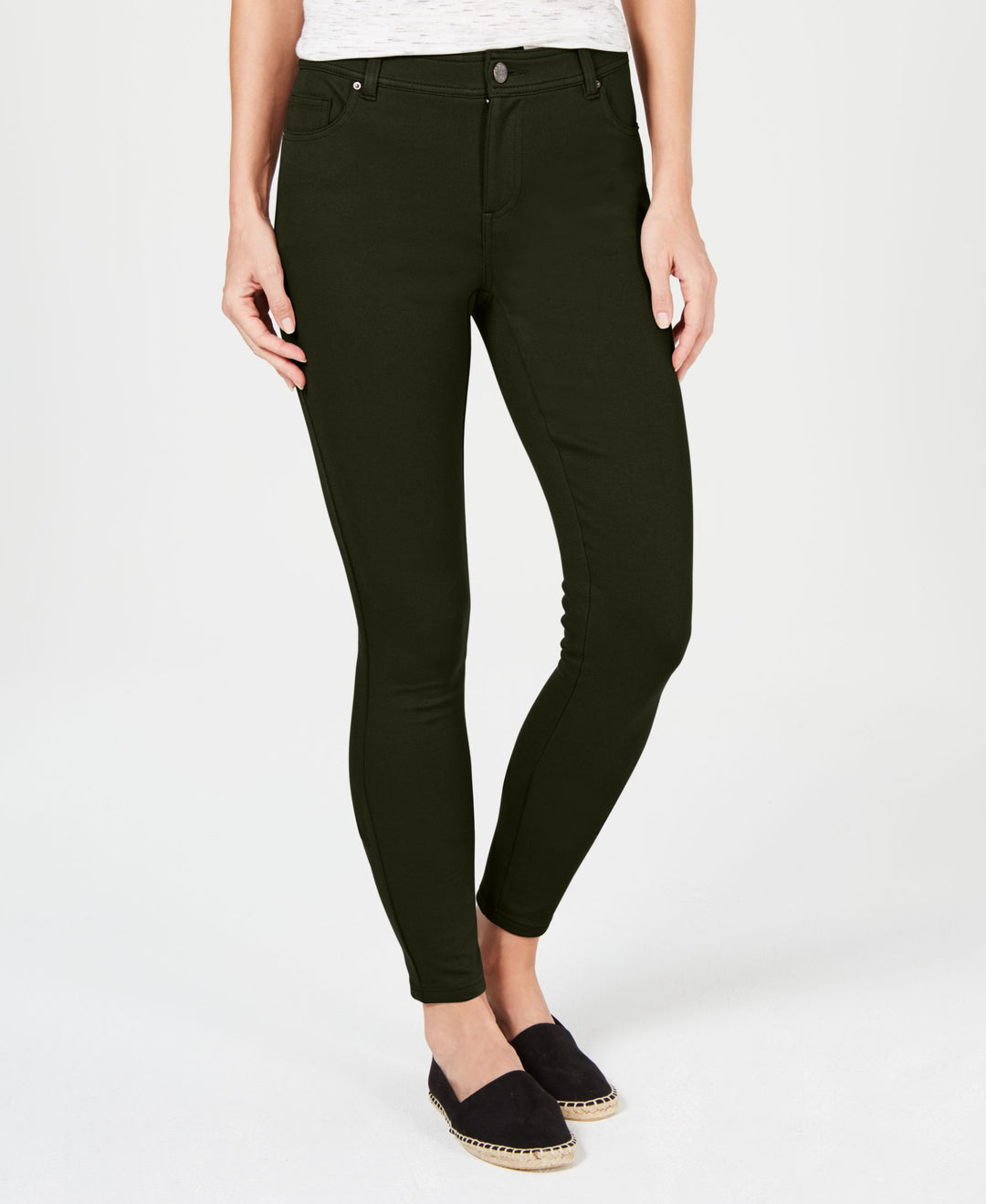 Ultra-Skinny Pont�-Knit Pants