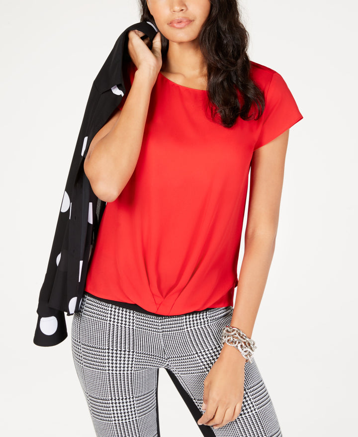 INC Draped-Hem Top