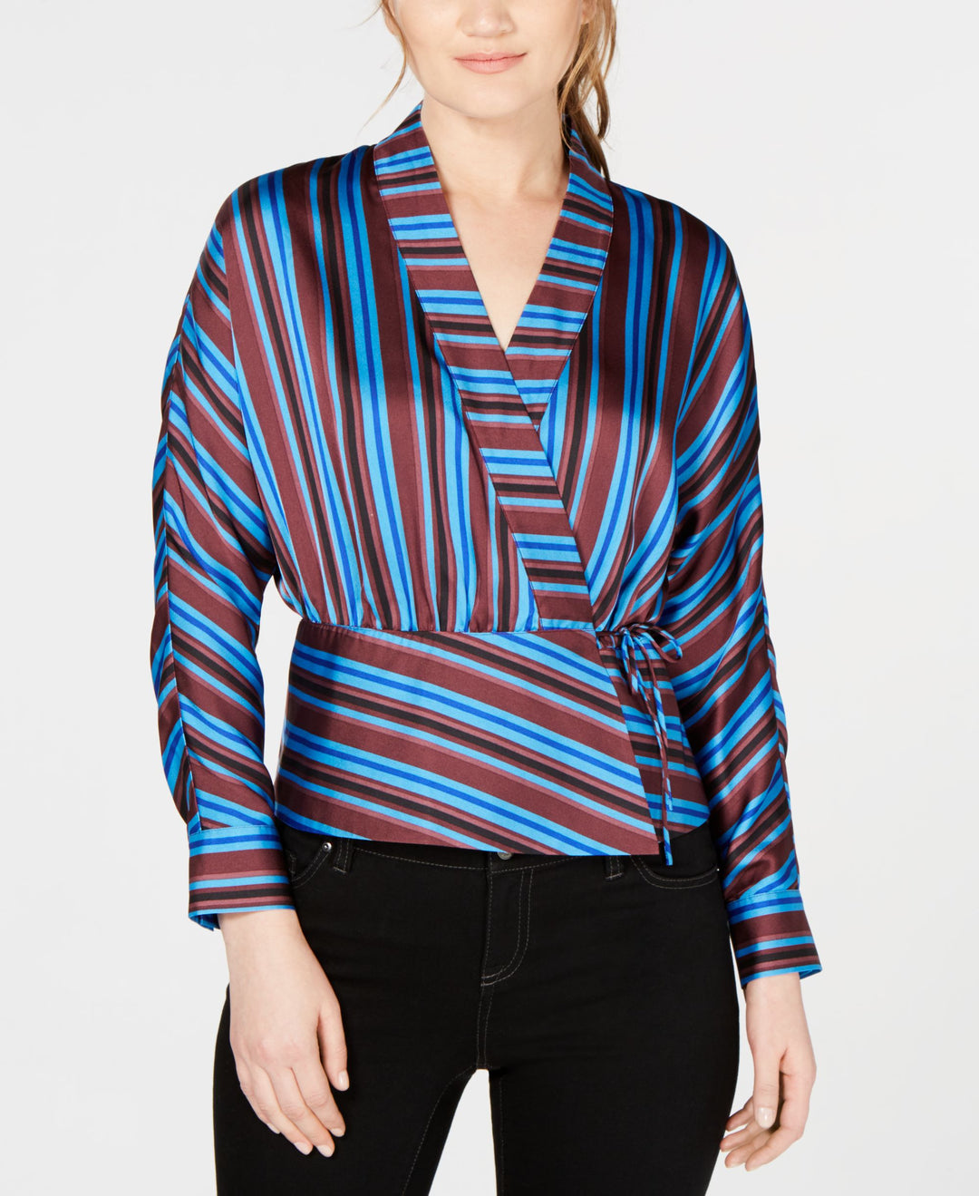 Striped Wrap Top