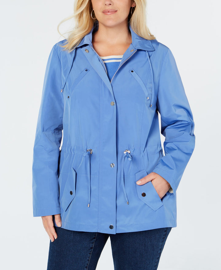 Charter Club Plus Size Water Resistant Utility Jacket