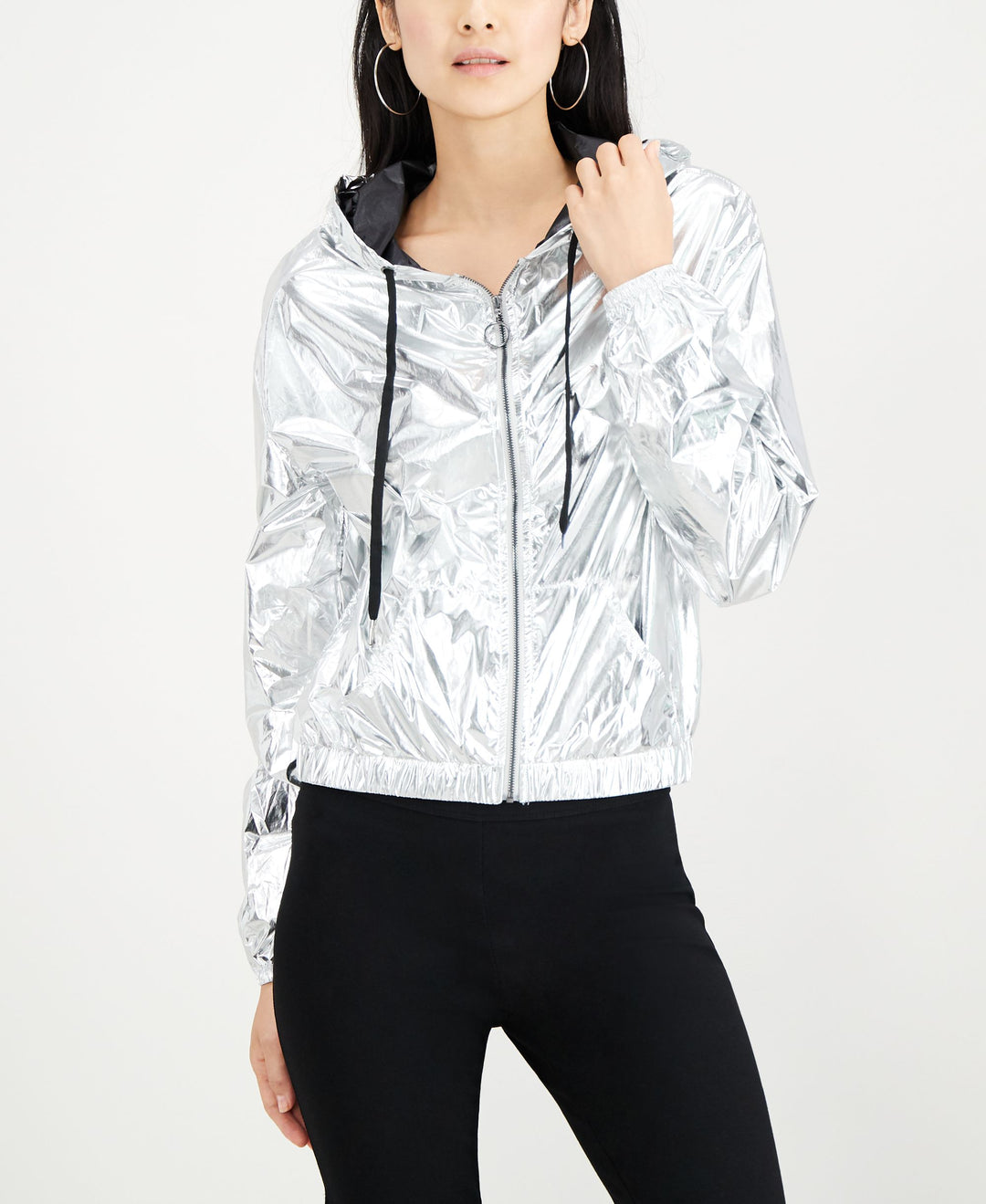 Material Girl Juniors Zip Up Windbreaker