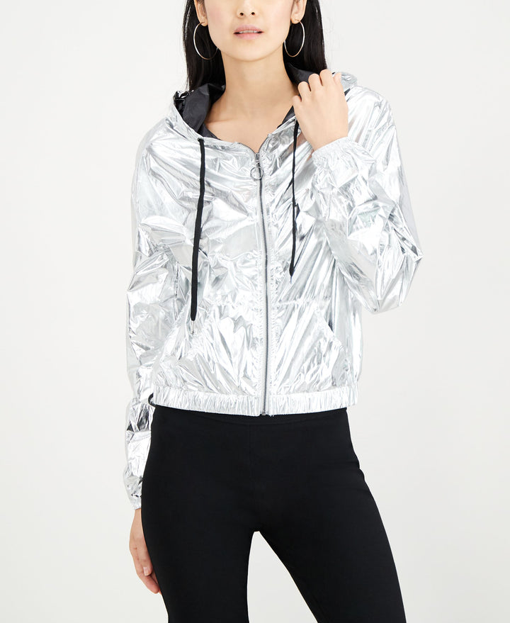 Material Girl Juniors Zip Up Windbreaker