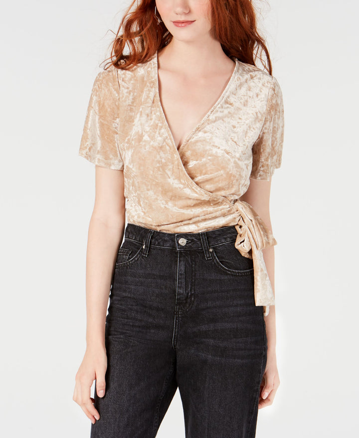 Material Girl Juniors Crushed Velvet Crop Top
