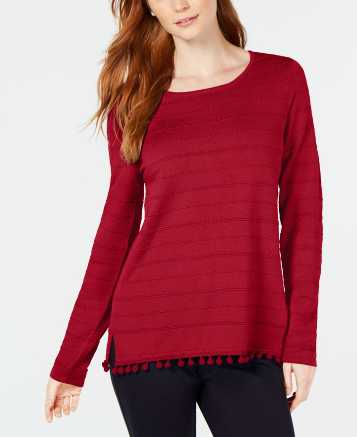 Charter Club Pom Pom Trim Sweater
