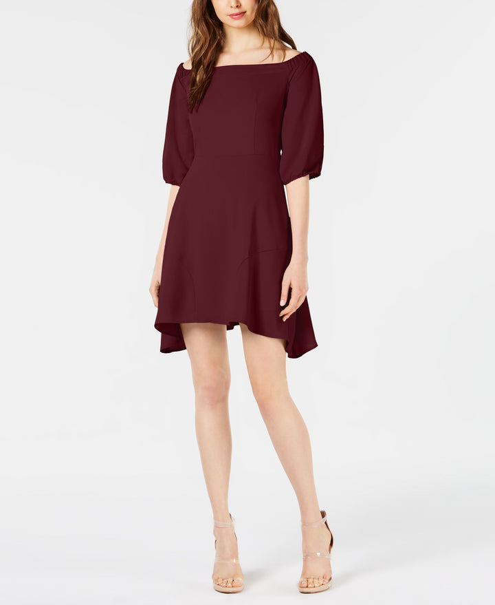 Bar III Off The Shoulder Fit Flare Dress