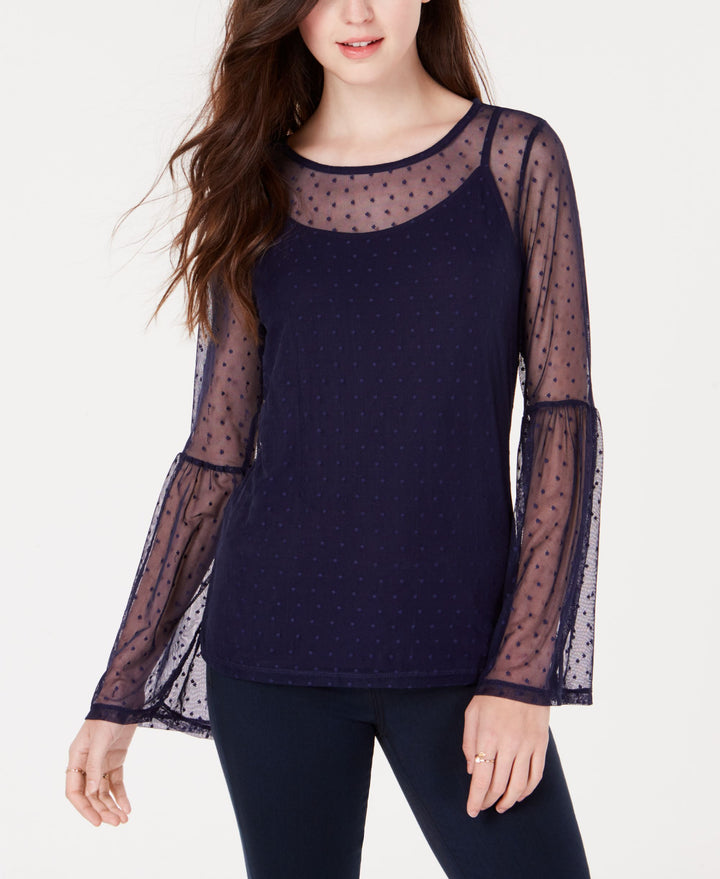 by Ikeddi Juniors' Mesh Bell-Sleeve Top