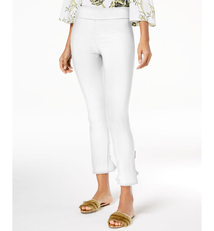 INC Ruffled-Hem Ankle Skinny Pants